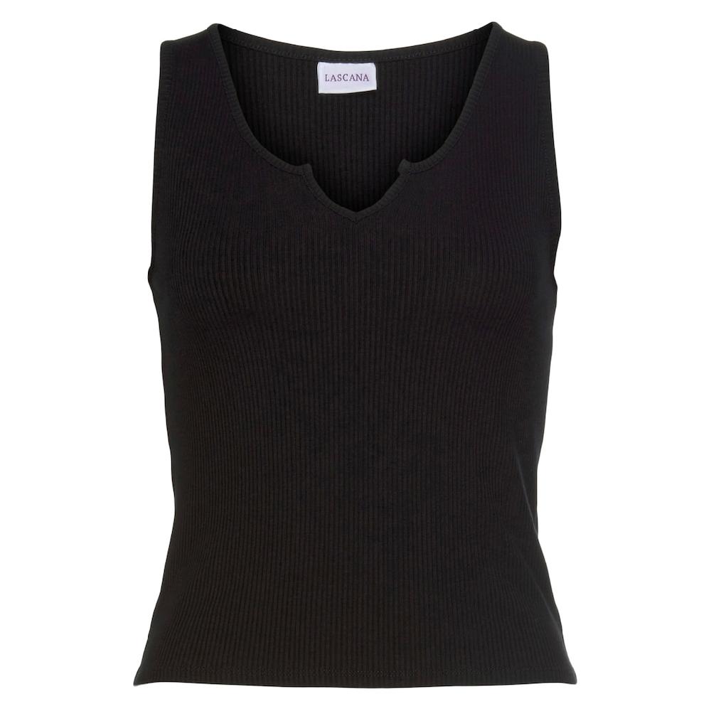 LASCANA Ripptanktop Mit Kleinem V-Ausschnitt Figurbetontes Damentop Basic