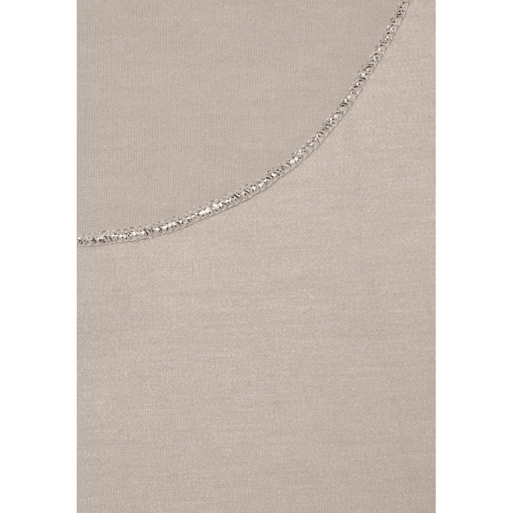 LASCANA Rundhalsshirt »mit Eleganten Glitzerabschlüssen« Aus Pflegeleichter Qualität