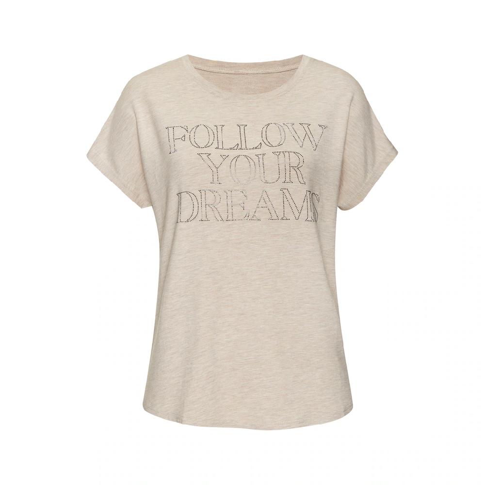 LASCANA Rundhalsshirt »mit Schriftzug Aus Strasssteinen« Aus Hochwertiger French Terry-Qualität Aus Viskose Online Kaufen