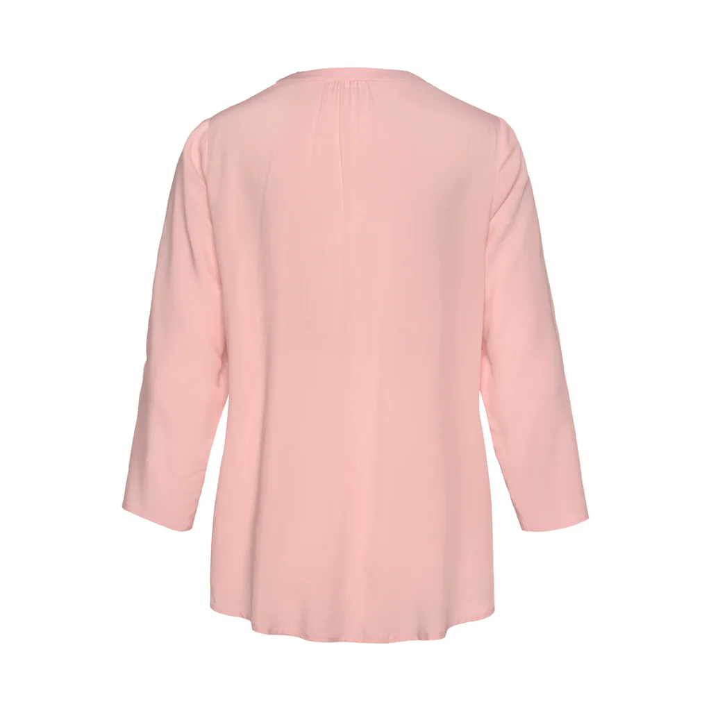 LASCANA Schlupfbluse Mit 3/4-Ärmeln Und Knopfleiste Damenbluse