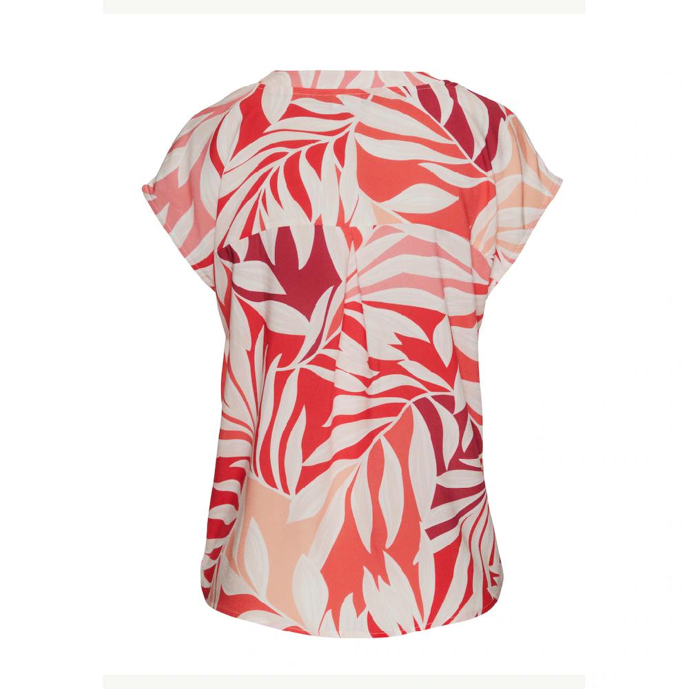 LASCANA Schlupfbluse Mit Alloverdruck Und Knöpfen Kurzarmbluse Sommerlich