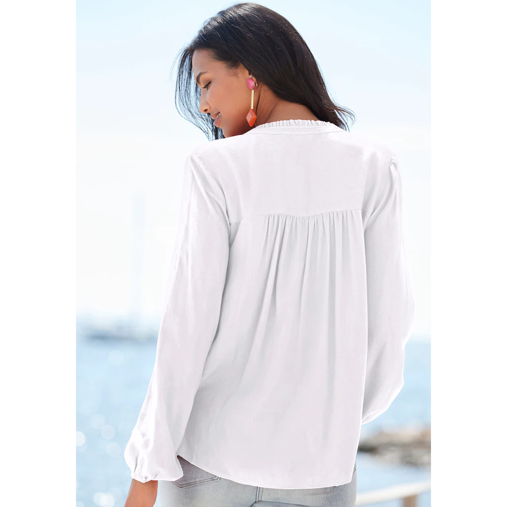 LASCANA Schlupfbluse Mit Langen Ärmeln Leichte Damenbluse Casual-chic Festlich