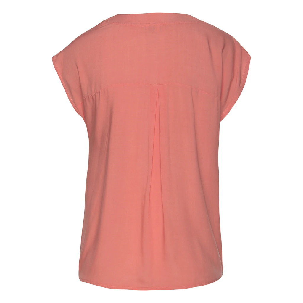 LASCANA Schlupfbluse Mit Modischen Knöpfen Luftige Kurzarmbluse Sommerlich