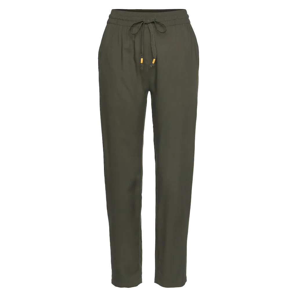 LASCANA Schlupfhose Aus Gewebter Viskose Schmaler Schnitt Sommerhose Business-Look