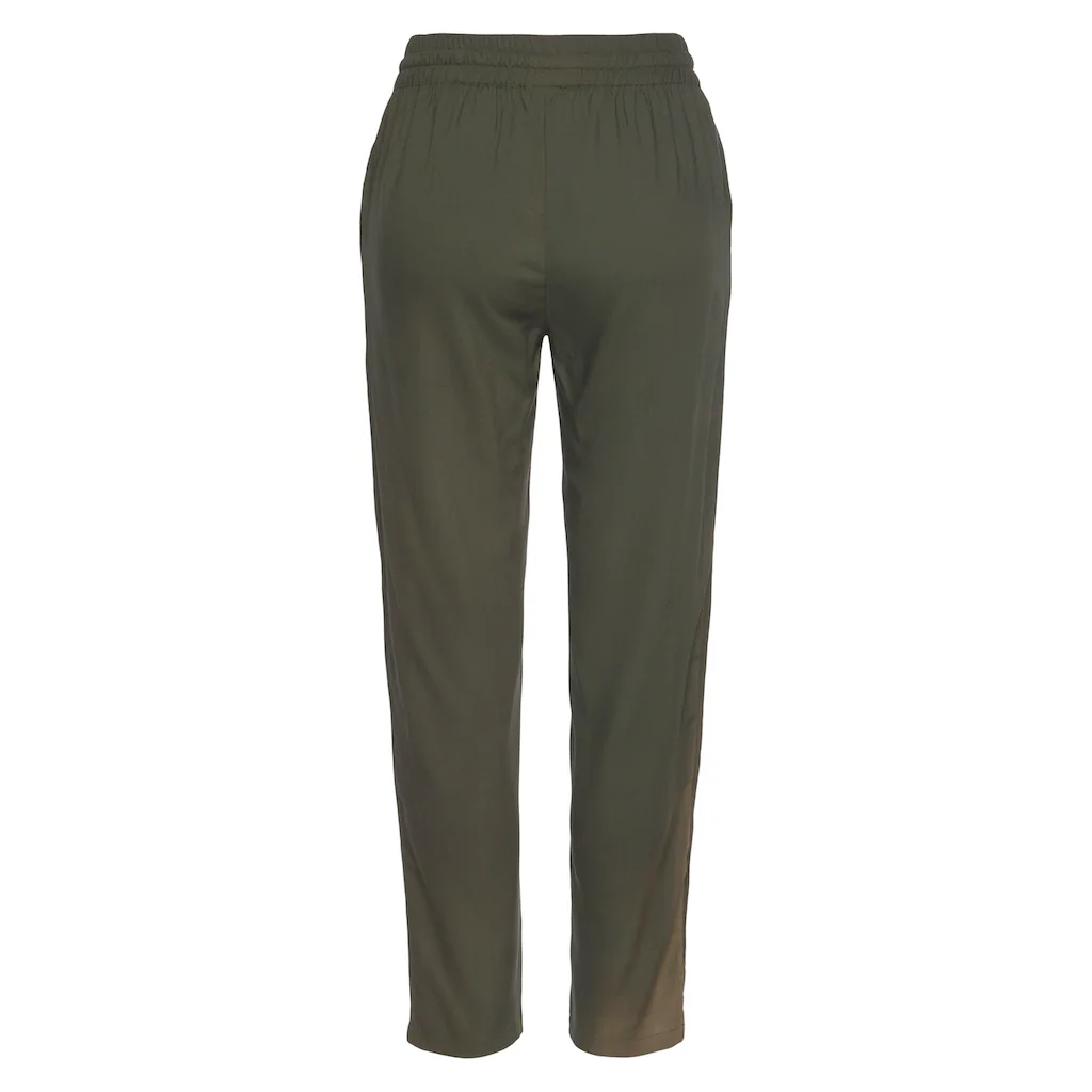 LASCANA Schlupfhose Aus Gewebter Viskose Schmaler Schnitt Sommerhose Business-Look