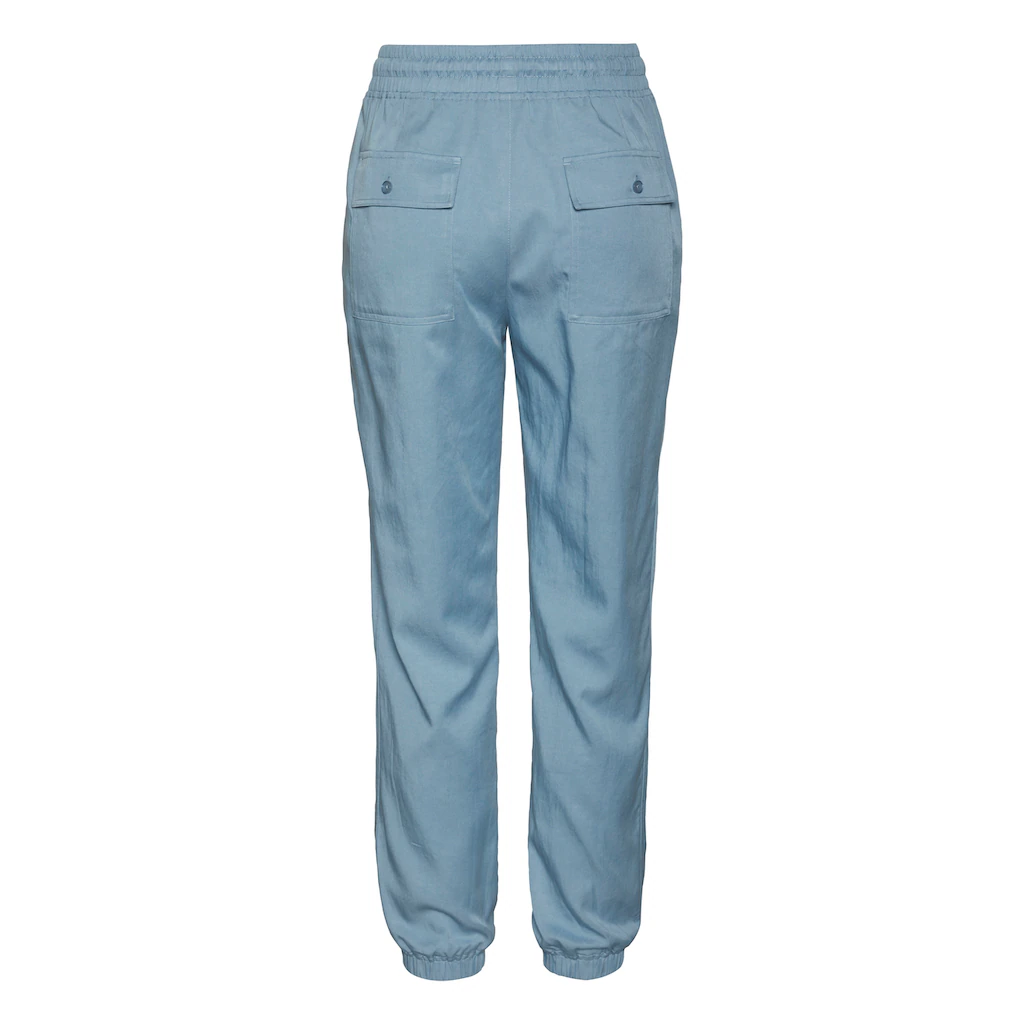 LASCANA Schlupfhose Aus Webware Elastische Stoffhose Mit Taschen