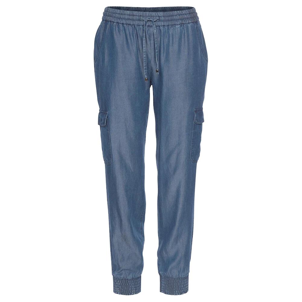 LASCANA Schlupfhose In Denim-Optik Mit Cargotaschen Leicht Und Luftig