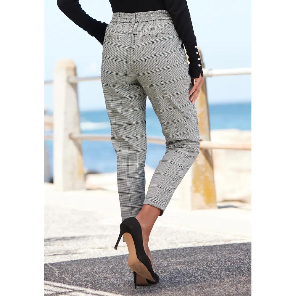 LASCANA Schlupfhose Mit Gummibund Hinten Stoffhose Mit Taschen Business-Look
