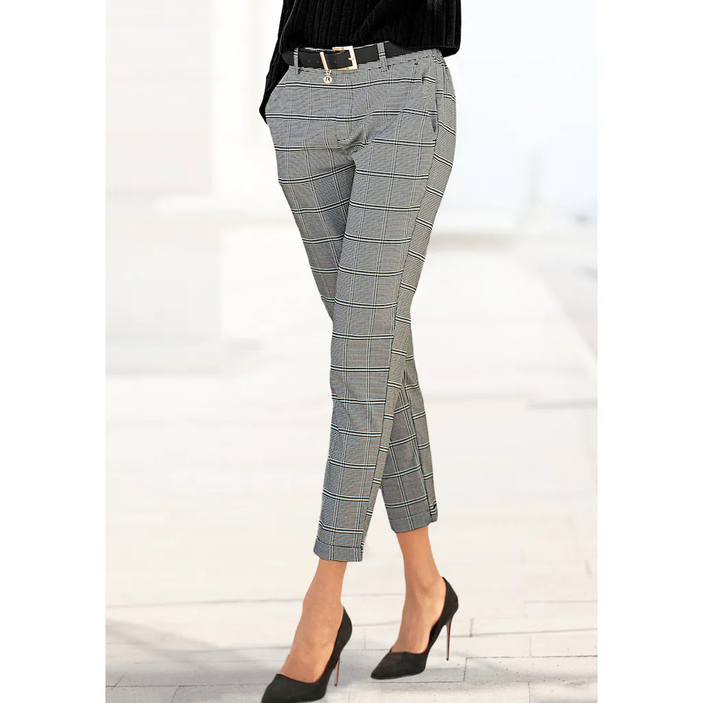 LASCANA Schlupfhose mit Gummibund hinten Stoffhose mit Taschen Business-Look
