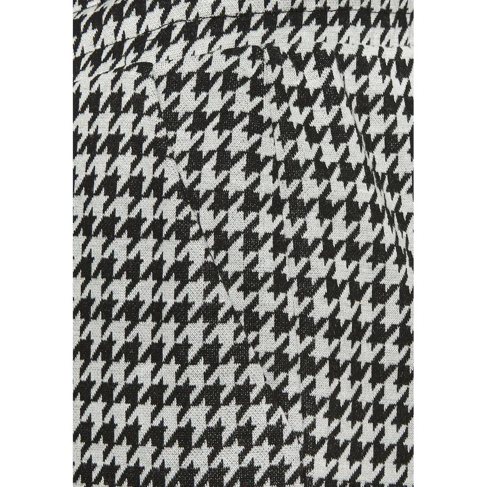 LASCANA Schlupfhose Mit Hahnentrittmuster Und Seitlichen Tasche