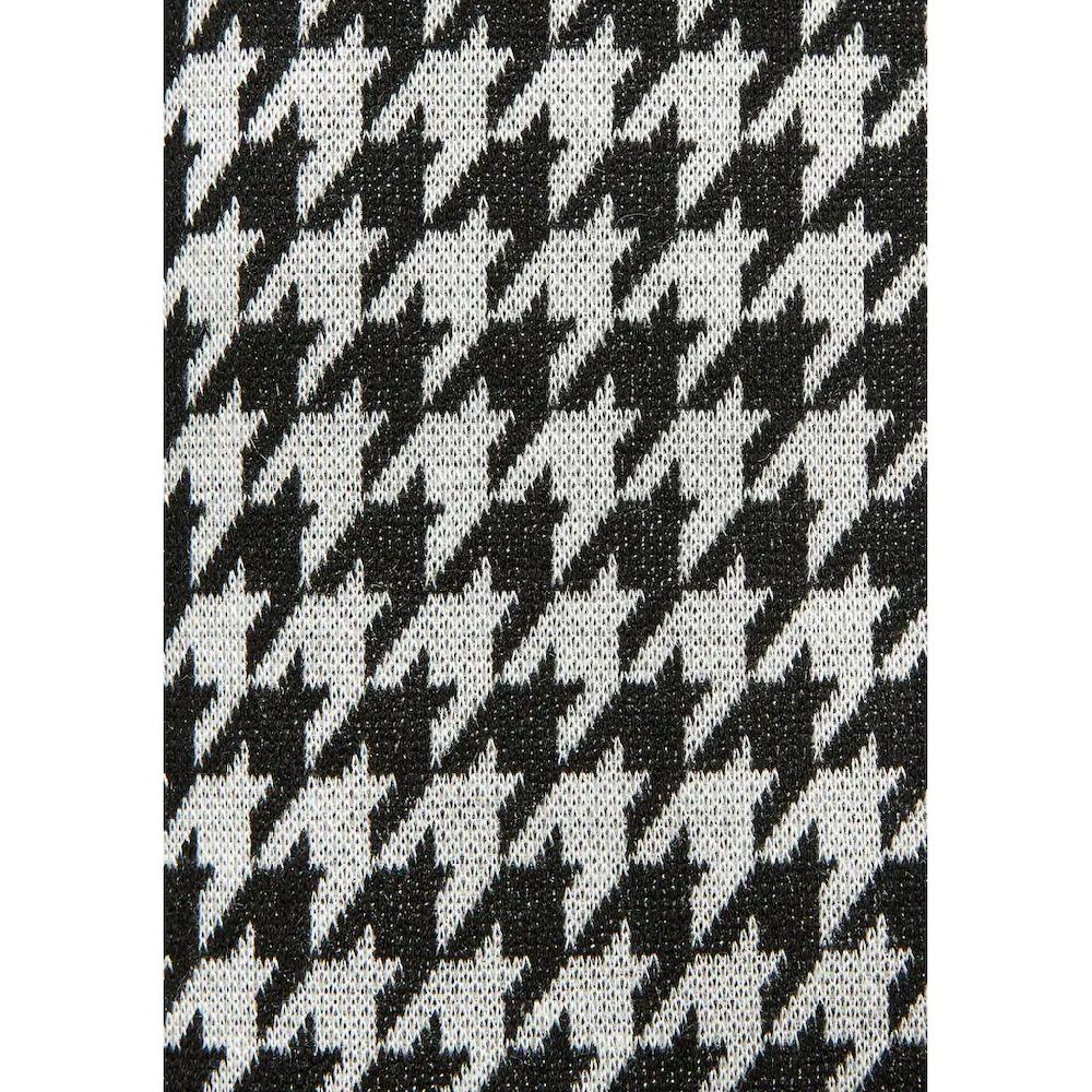 LASCANA Schlupfhose Mit Hahnentrittmuster Und Seitlichen Tasche