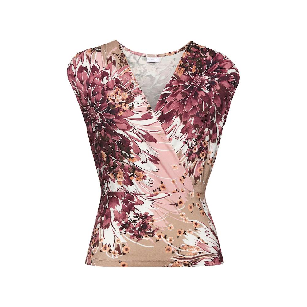 LASCANA Shirttop Mit Alloverdruck Elegantes Sommertop Mit V-Ausschnitt