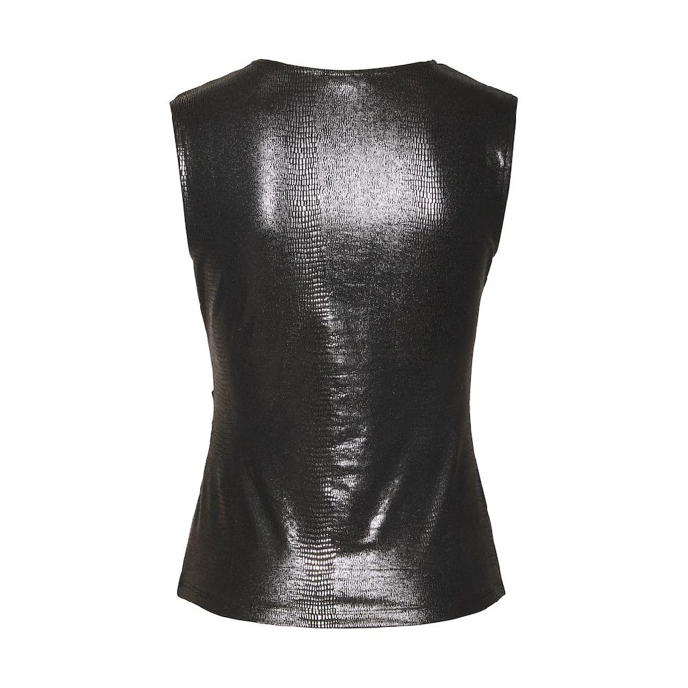 LASCANA Shirttop Mit Glänzendem Print Wickeloptik Party Festlich