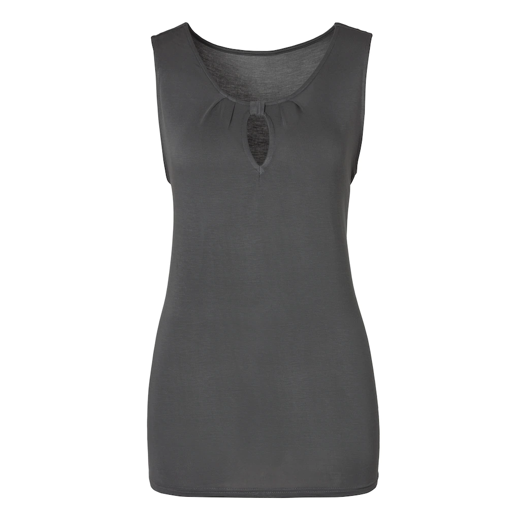 LASCANA Shirttop »mit Kleinem Cut-Out Am Ausschnitt« (2er-Pack) Aus Weichem Viskose-Stretch