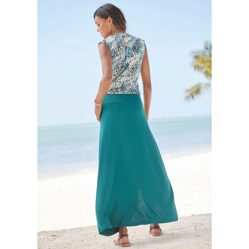 LASCANA Shirttop Mit Raffungen An Der Schulter Blusentop Mit Animalprint