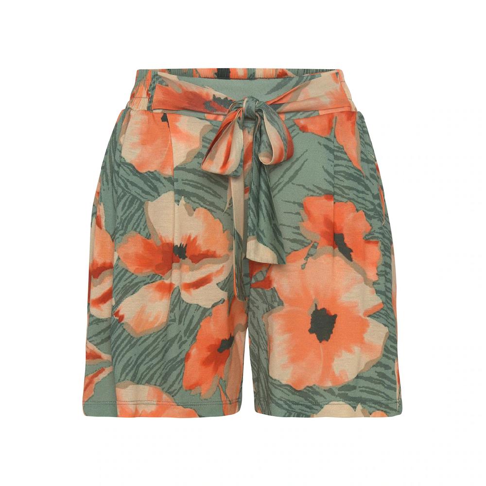 LASCANA Shorts Aus Viskosejersey Mit Alloverdruck Und Taschen Kurze Hose Sommerlich