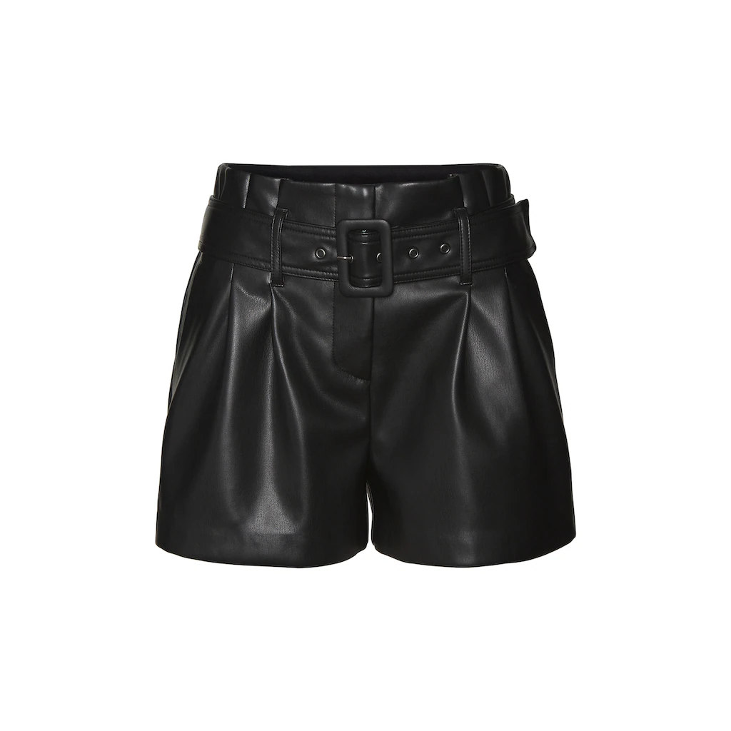 LASCANA Shorts (mit Gürtel) Aus Lederimitat Kunstleder Shorts Elegant Modisch