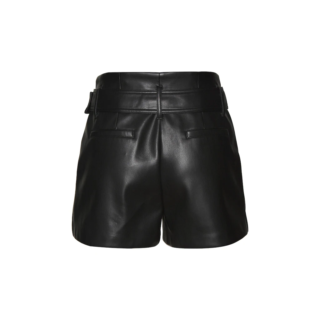 LASCANA Shorts (mit Gürtel) Aus Lederimitat Kunstleder Shorts Elegant Modisch