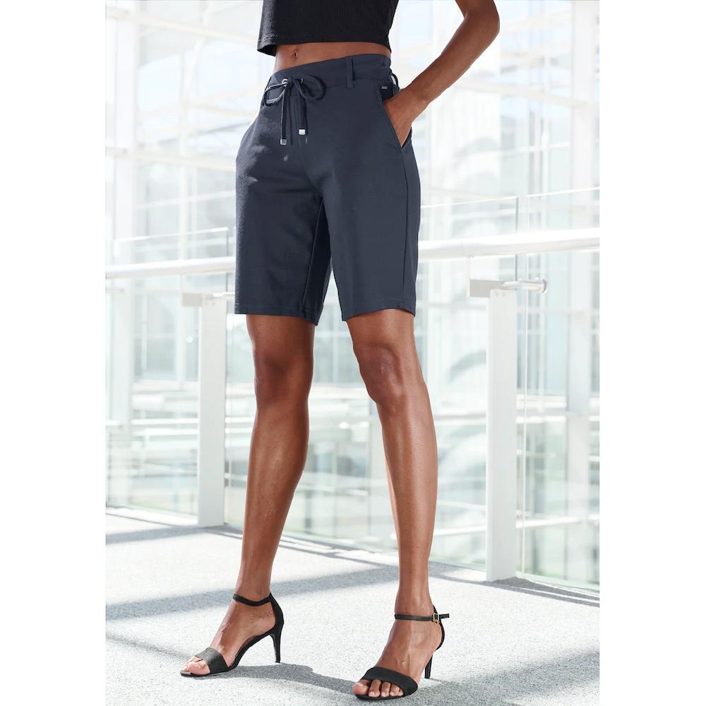 LASCANA Shorts mit Gürtelschlaufen und Bindeband Loungewear