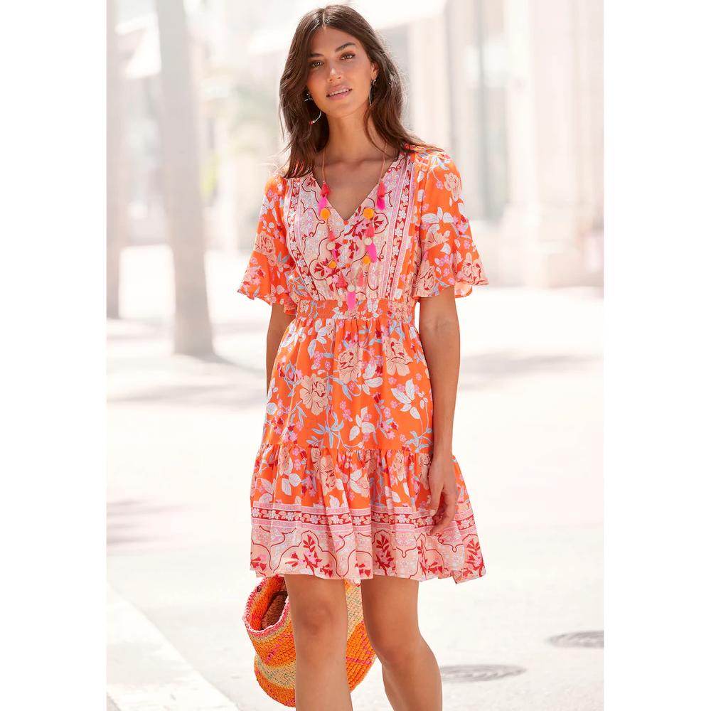 LASCANA Sommerkleid mit Alloverdruck