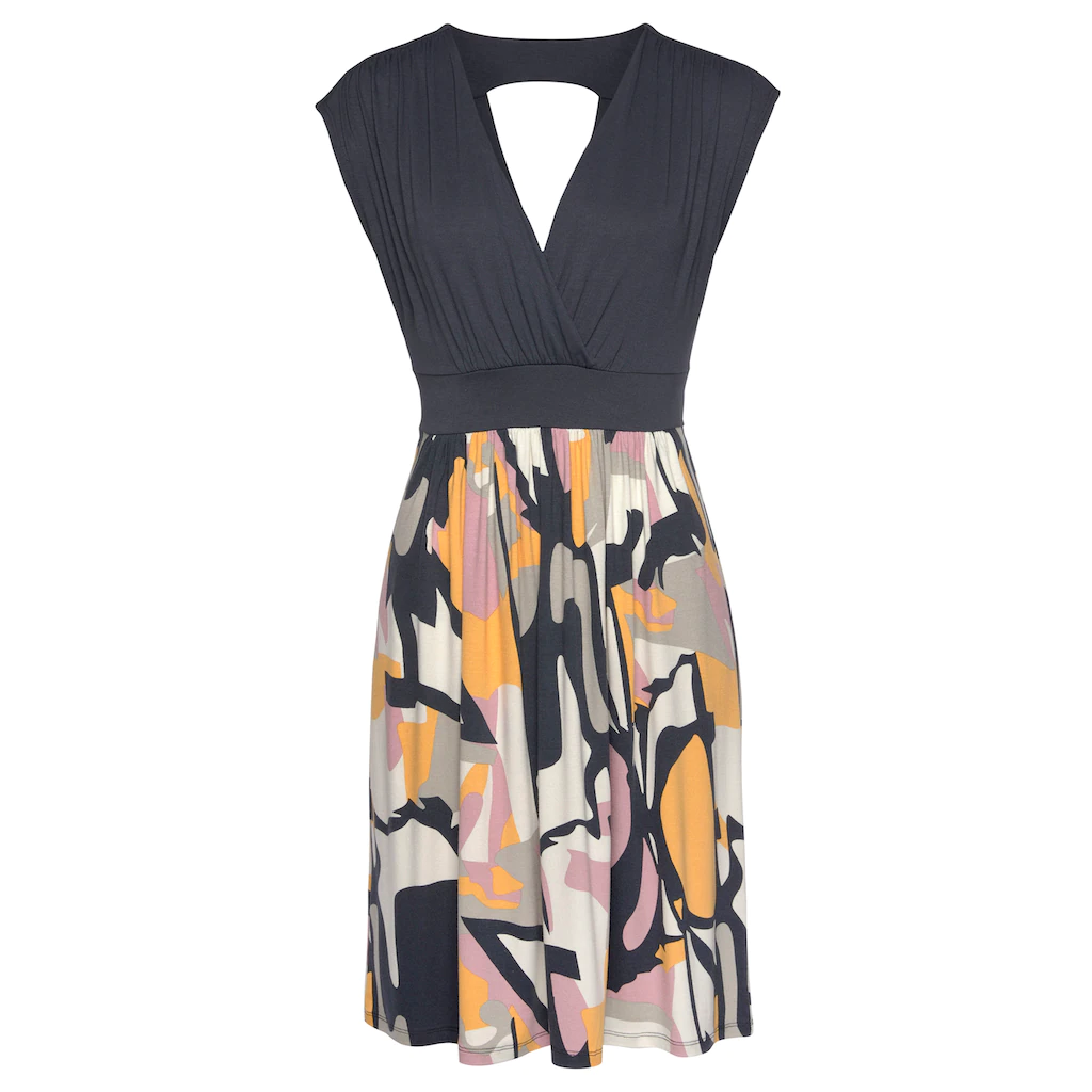 LASCANA Sommerkleid Mit Rückenausschnitt In Wickeloptik Elegantes Strandkleid