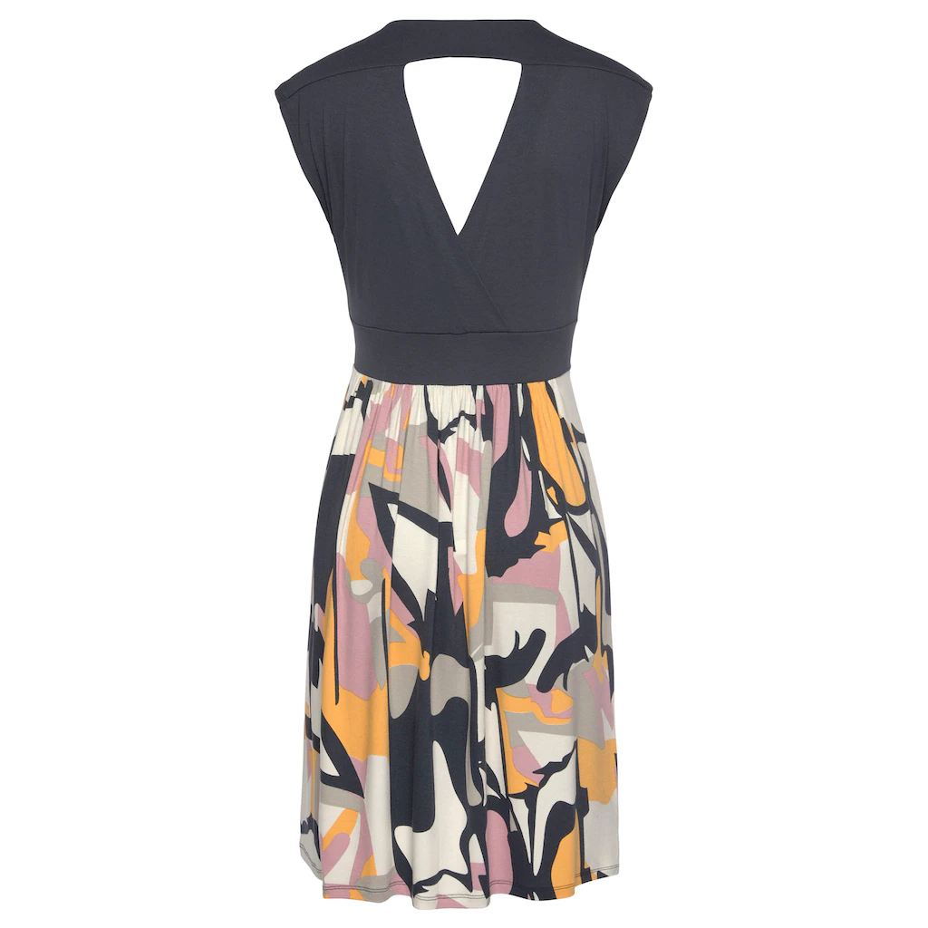 LASCANA Sommerkleid Mit Rückenausschnitt In Wickeloptik Elegantes Strandkleid