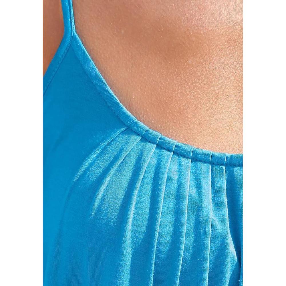 LASCANA Spaghettitop »mit Dekorativen Falten« (2er-Pack) Aus Weicher Viskose-Qualität