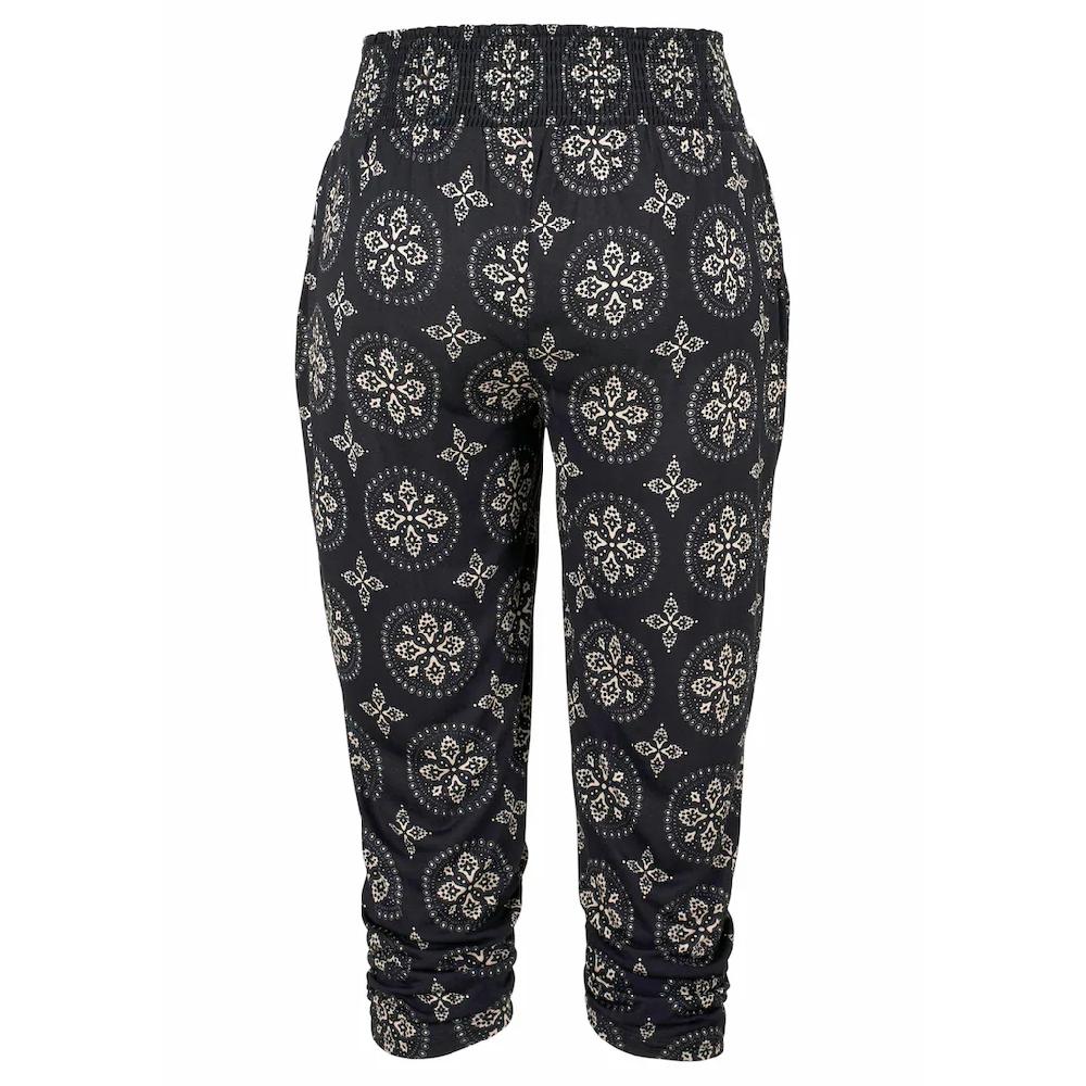 LASCANA Strandcapri Mit Alloverdruck Und Taschen 3/4-Hose Caprihose Elastisch