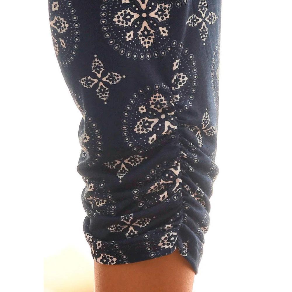 LASCANA Strandcapri Mit Alloverdruck Und Taschen 3/4-Hose Caprihose Elastisch
