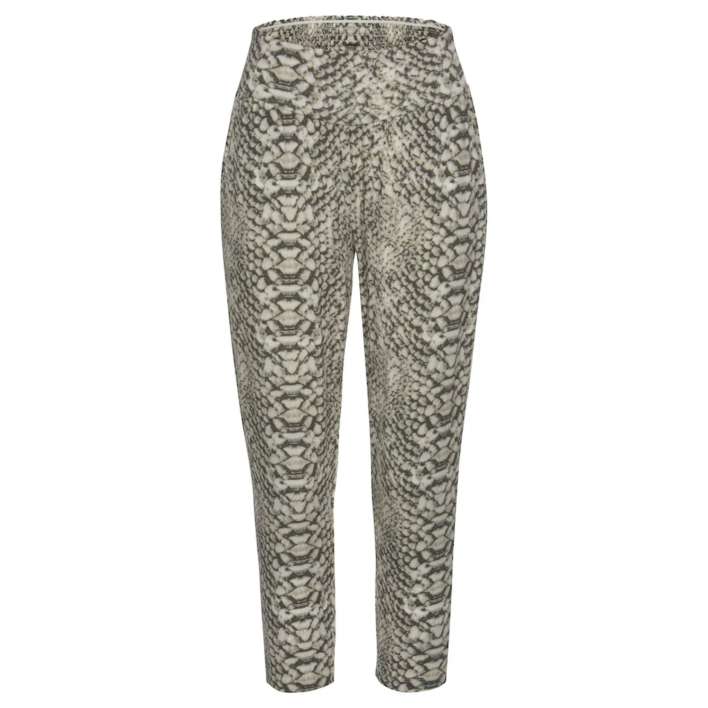 LASCANA Strandhose Mit Alloverprint In Reptiloptik Und Taschen 7/8-Länge Jerseyhose