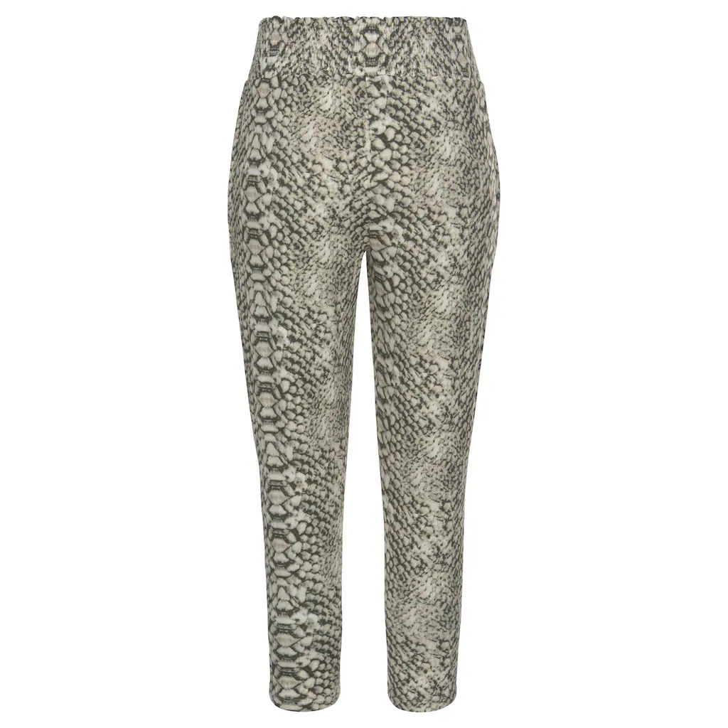 LASCANA Strandhose Mit Alloverprint In Reptiloptik Und Taschen 7/8-Länge Jerseyhose