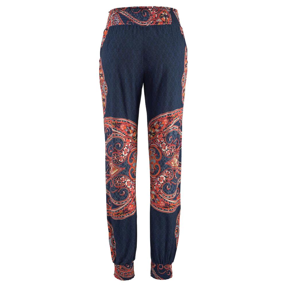 LASCANA Strandhose Mit Paisleyprint Und Taschen Leichte Jerseyhose Elastisch