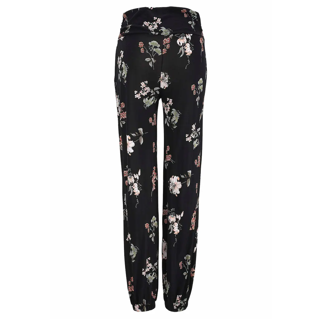 LASCANA Strandhose Mit Taschen Und Zierknöpfen Jerseyhose Elastisch