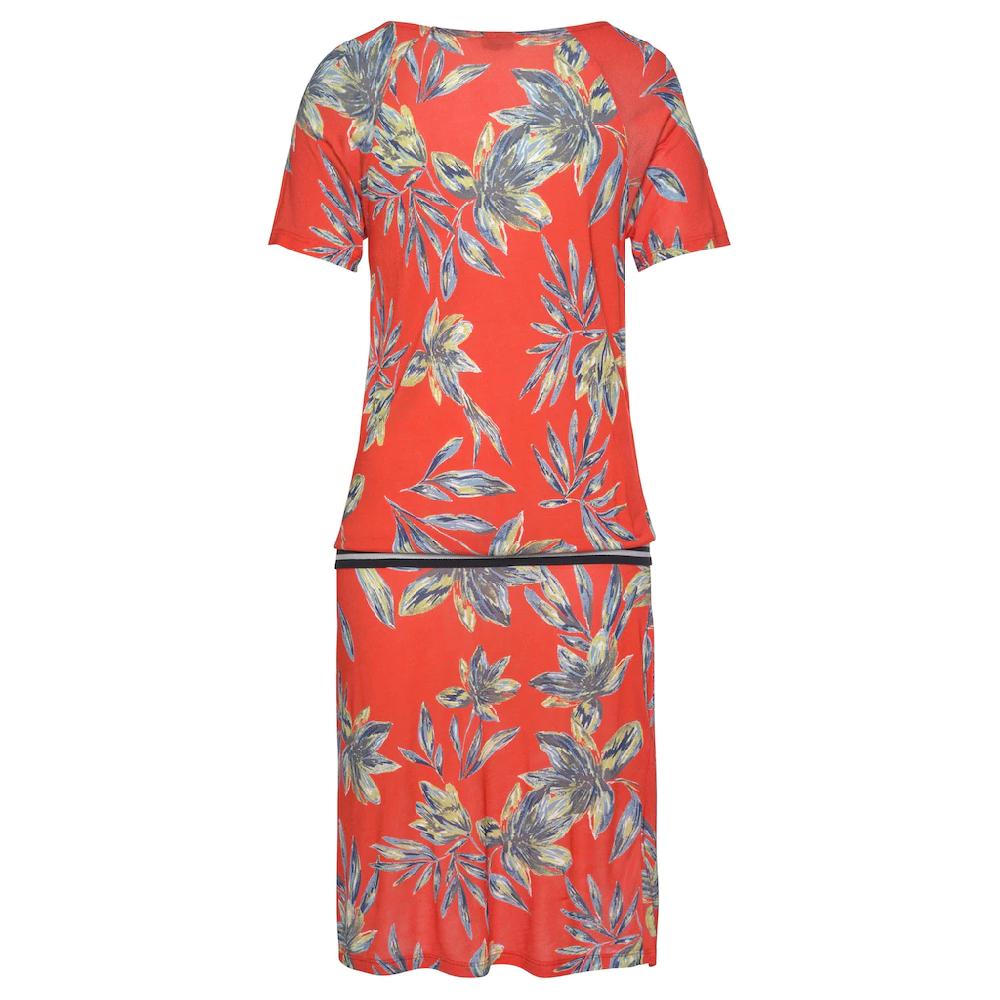 LASCANA Strandkleid Mit Alloverprint Kurzes T-Shirtkleid Sommerkleid
