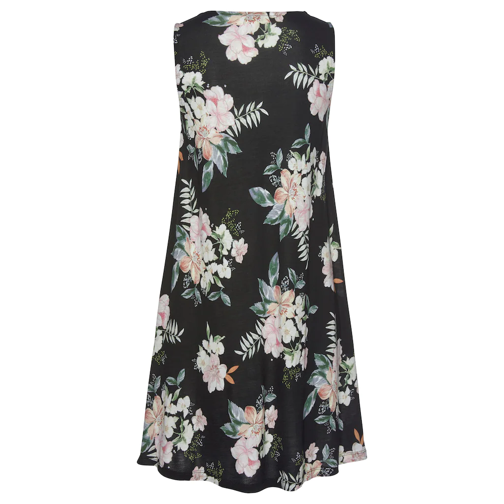 LASCANA Strandkleid Mit Blumendruck Minikleid Sommerkleid