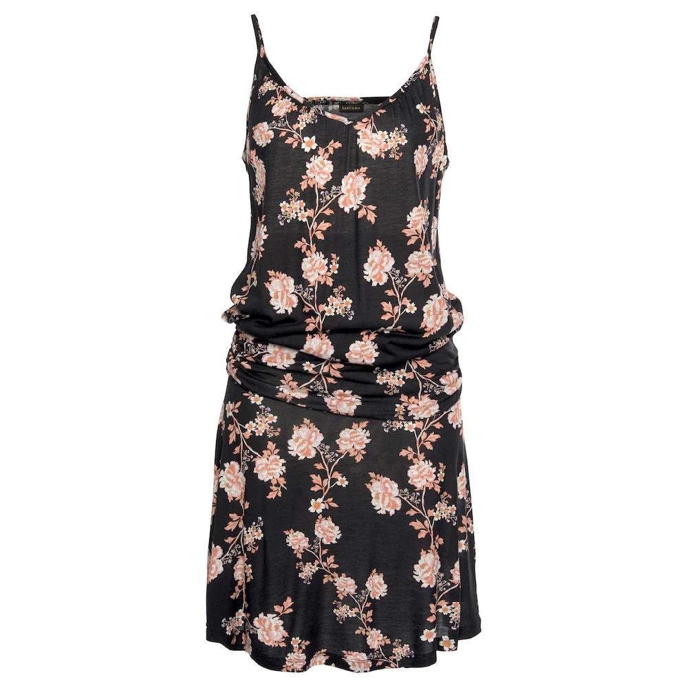 LASCANA Strandkleid Mit Floralem Alloverdruck Kurzes Sommerkleid Minikleid
