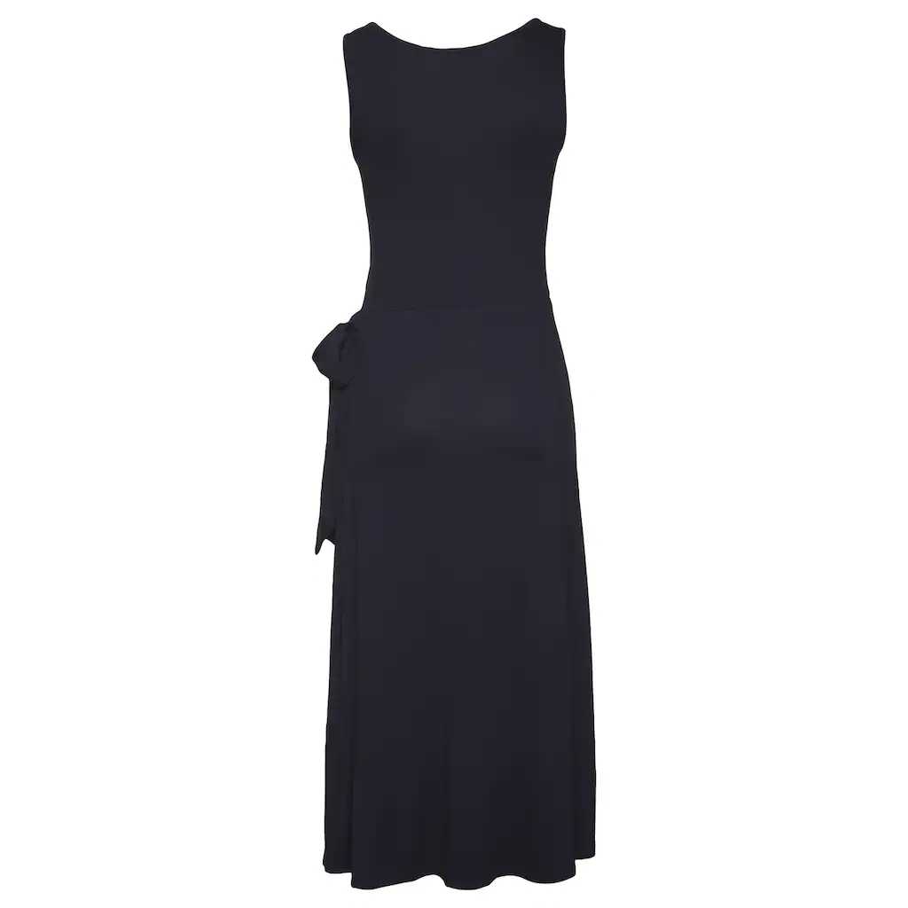 LASCANA Strandkleid Mit Rock In Wickeloptik Midikleid Aus Jersey Sommerkleid