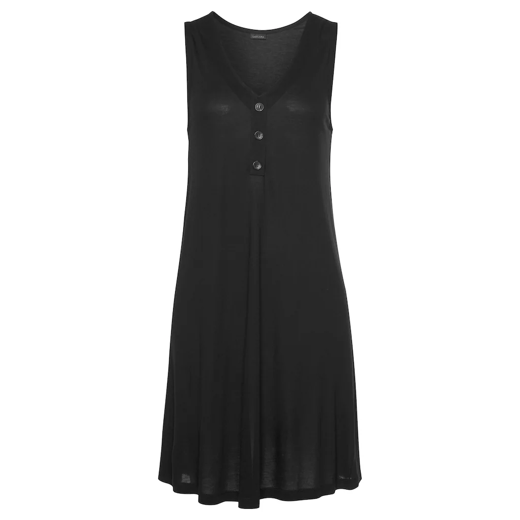 LASCANA Strandkleid Mit Zierknöpfen Am Ausschnitt Kurzes Sommerkleid Jerseykleid