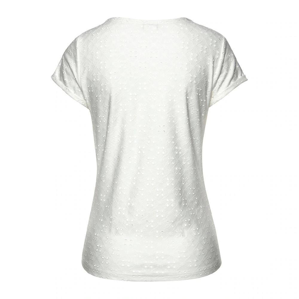 LASCANA Strandshirt Mit Lochstickerei T-Shirt Kurzarmshirt Basic