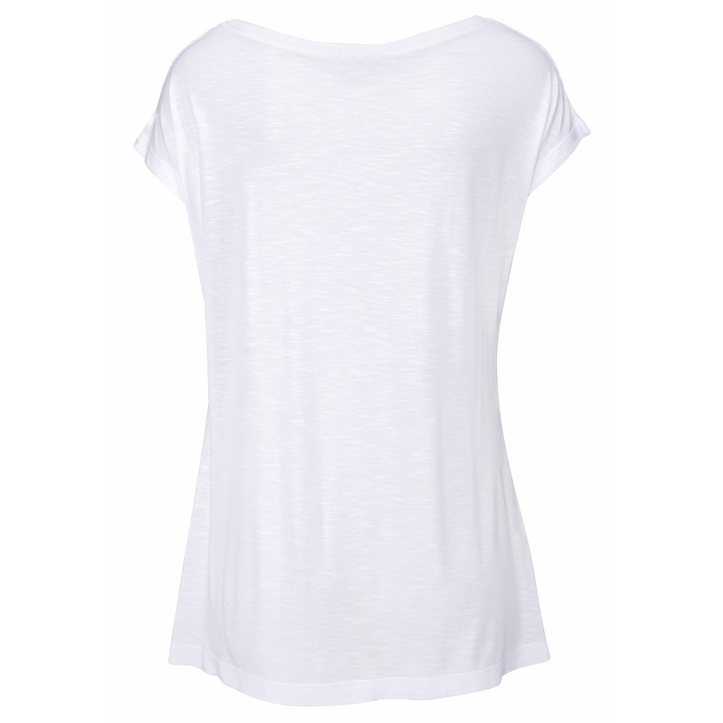 LASCANA Strandshirt Mit Print Und Glänzendem Effekt Ethno-Look Casual