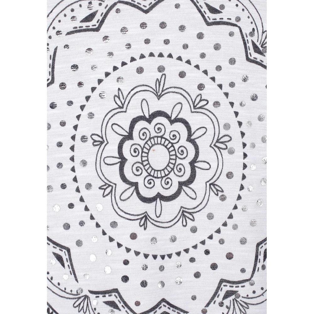 LASCANA Strandshirt Mit Print Und Glänzendem Effekt Ethno-Look Casual