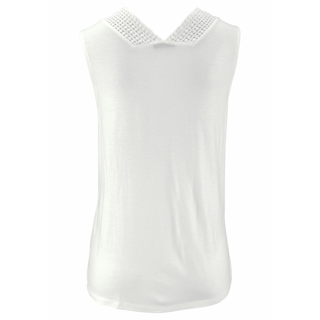 LASCANA Strandtop Mit Spitzenborte Am Halsausschnitt Modisches Damentop