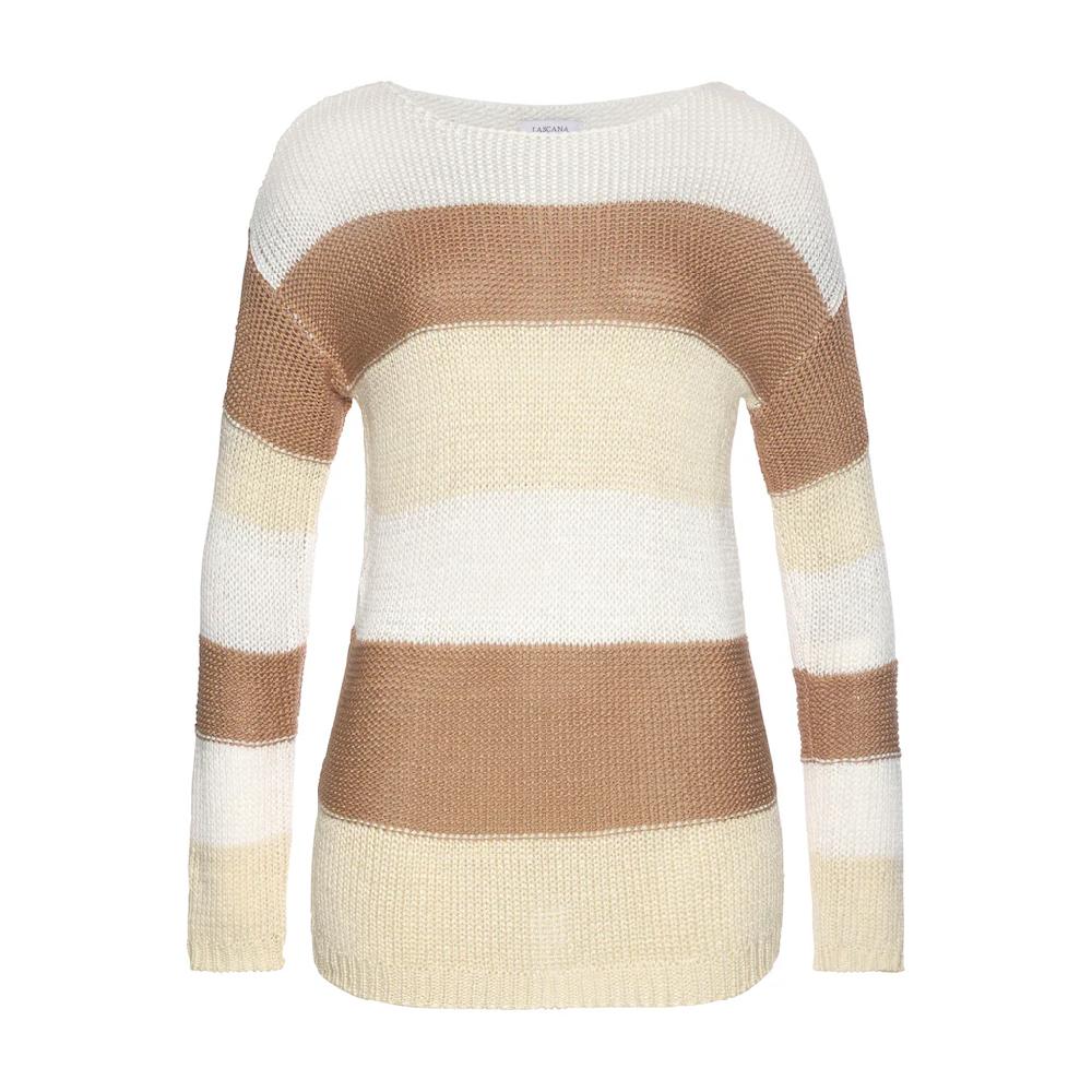 LASCANA Streifenpullover Mit überschnittenen Schultern Strickpullover Figurumspielend