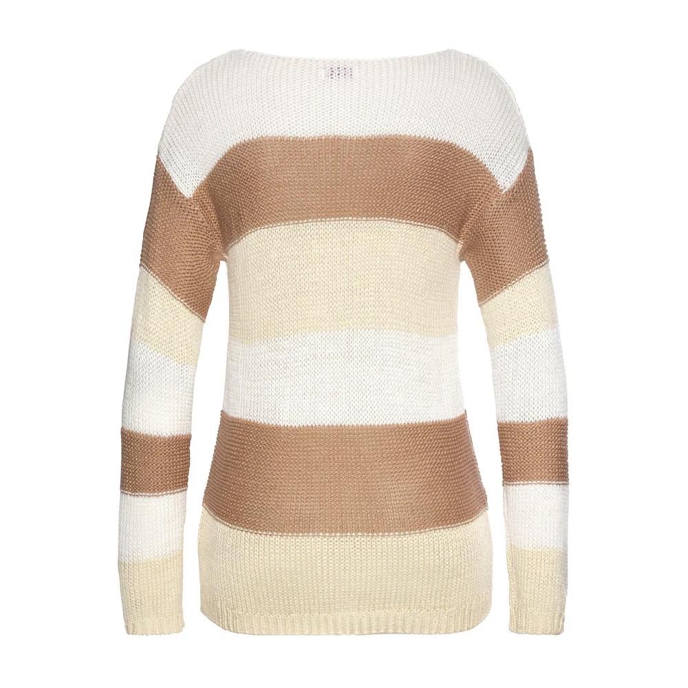 LASCANA Streifenpullover Mit überschnittenen Schultern Strickpullover Figurumspielend