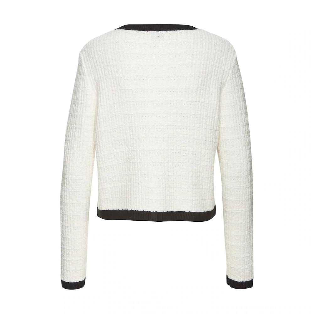 LASCANA Strickjacke Mit Dezentem Lurexgarn Kontrastbündchen Casual-chic Elegant