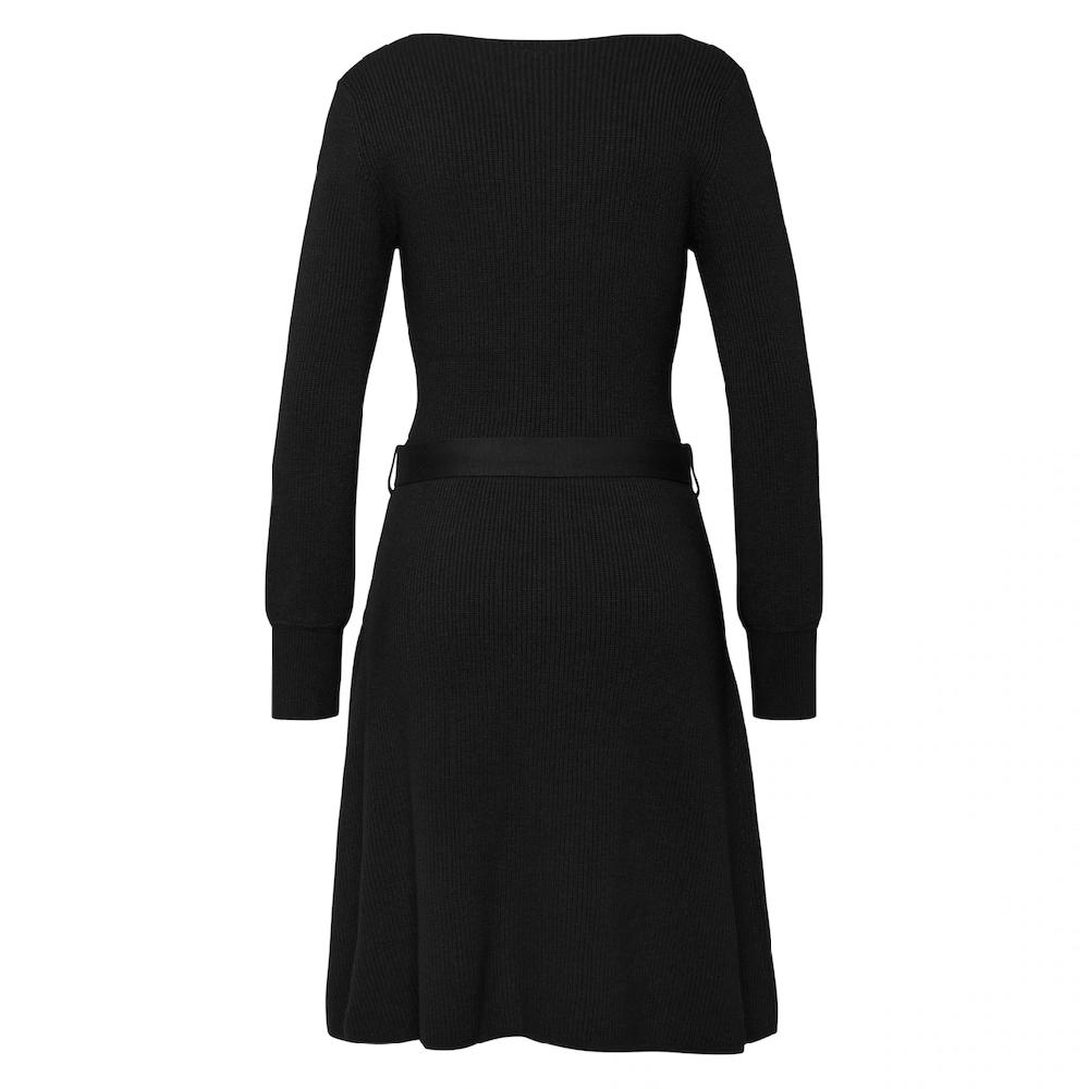 LASCANA Strickkleid (mit Bindegürtel) Und V-Ausschnitt Herbst- Winterkleid Casual-elegant