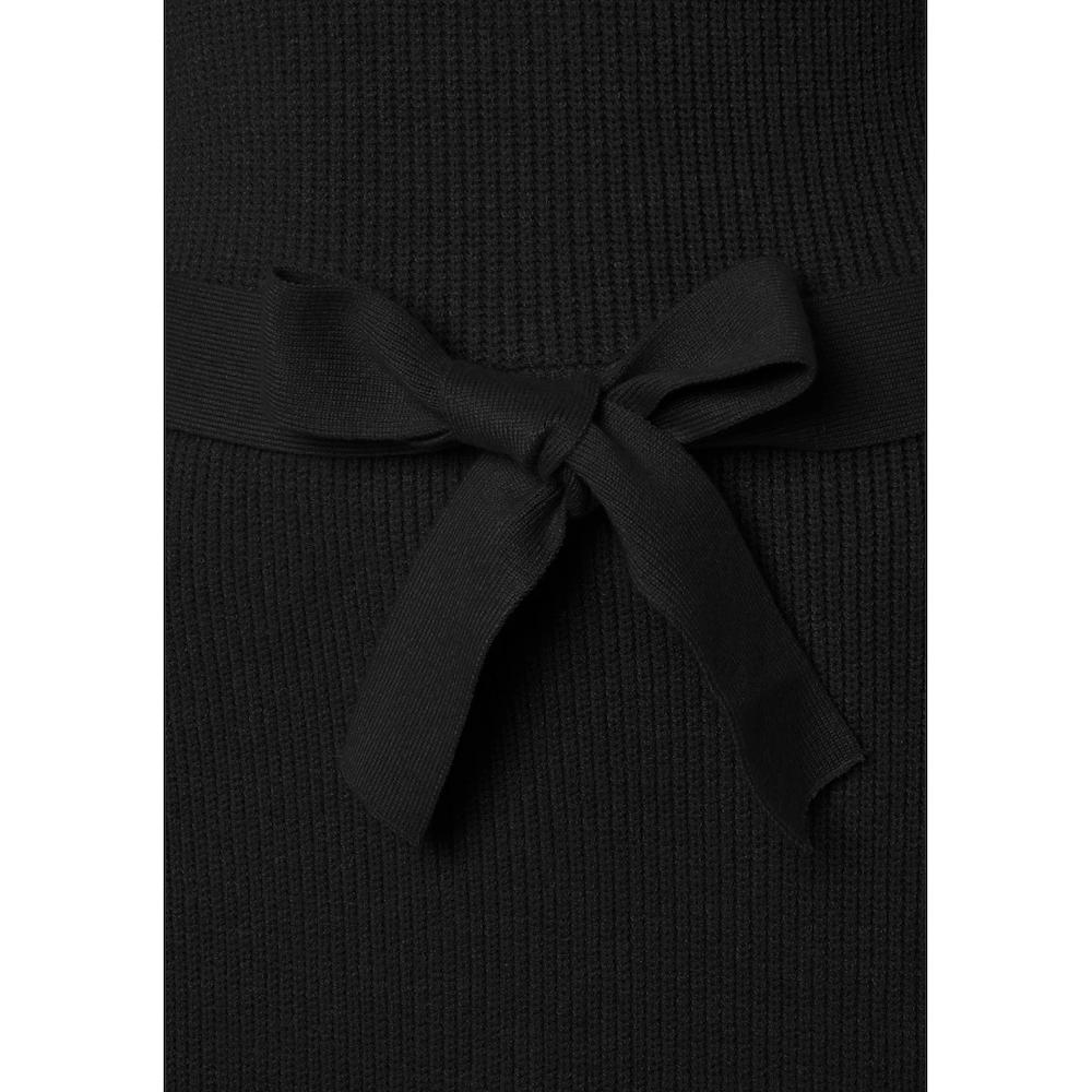 LASCANA Strickkleid (mit Bindegürtel) Und V-Ausschnitt Herbst- Winterkleid Casual-elegant