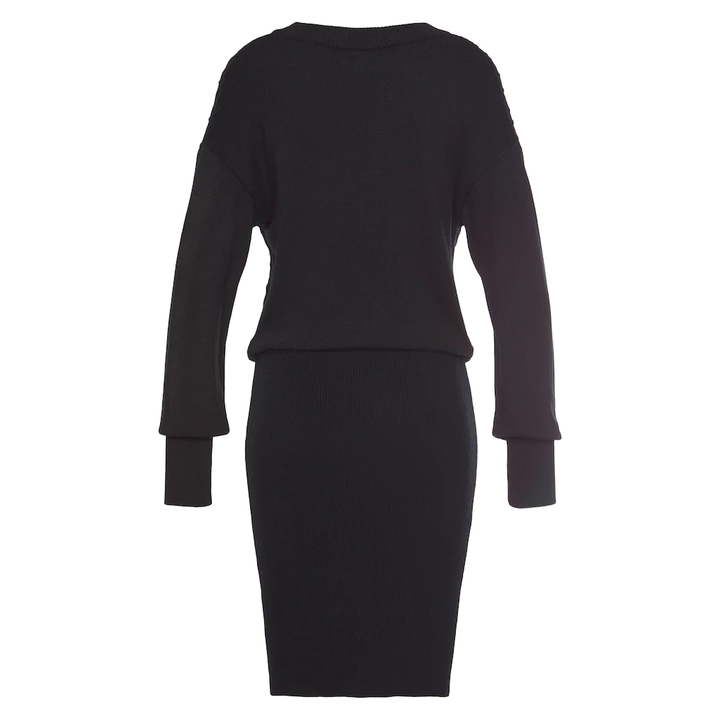 LASCANA Strickkleid Mit Zopfmuster Elegantes Herbst- Winterkleid Minikleid
