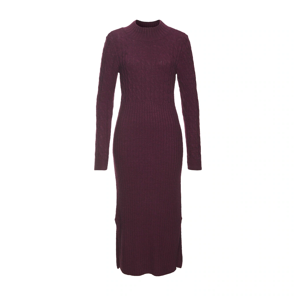 LASCANA Strickkleid Mit Zopfmuster Figurbetont Pulloverkleid Herbstlich