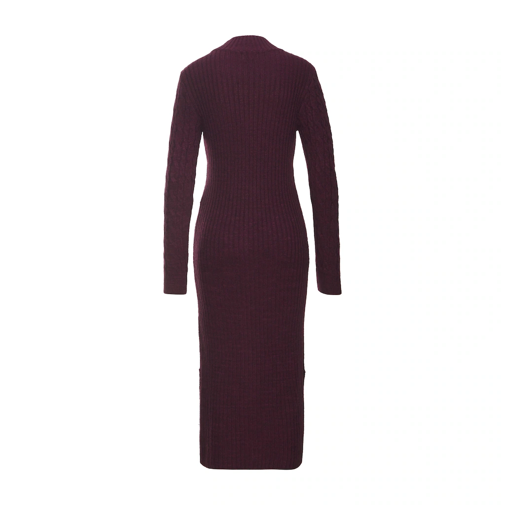 LASCANA Strickkleid Mit Zopfmuster Figurbetont Pulloverkleid Herbstlich